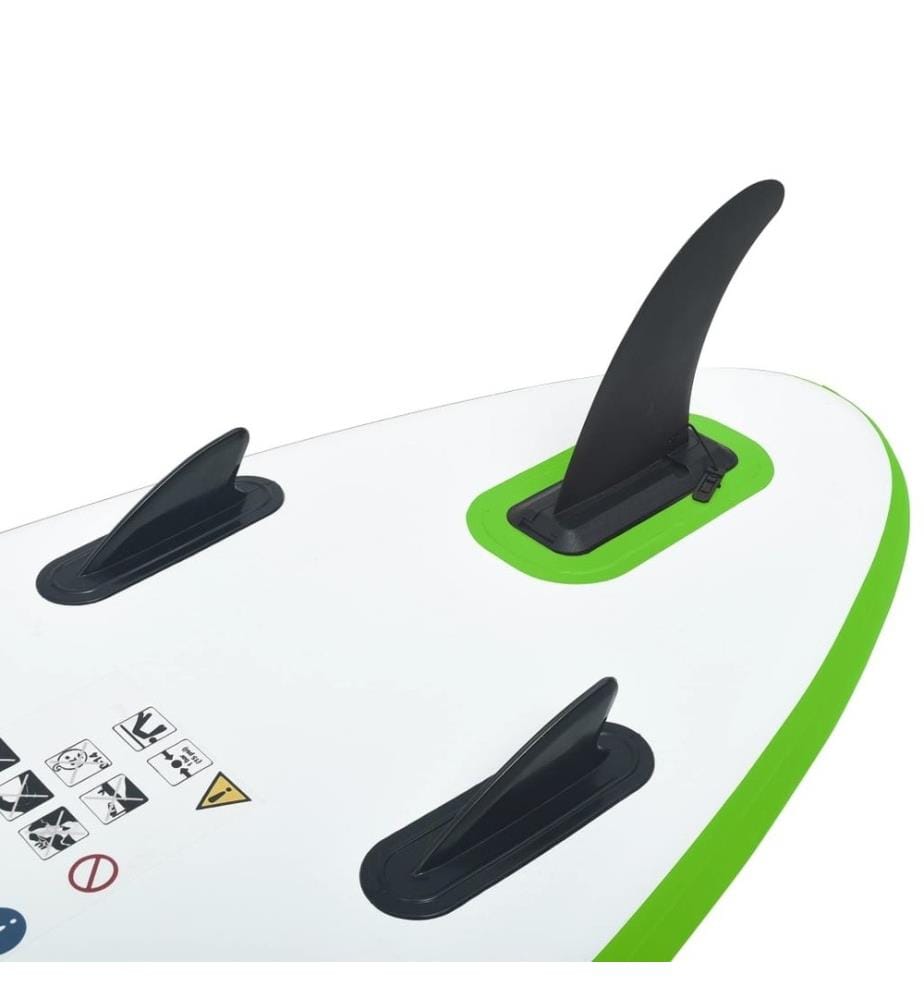 Aufblasbares Stand Up Paddle Board Set Grün und Weiss