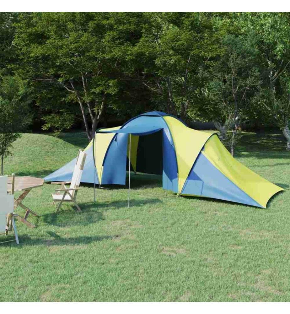 Campingzelt 6 Personen Blau und Gelb