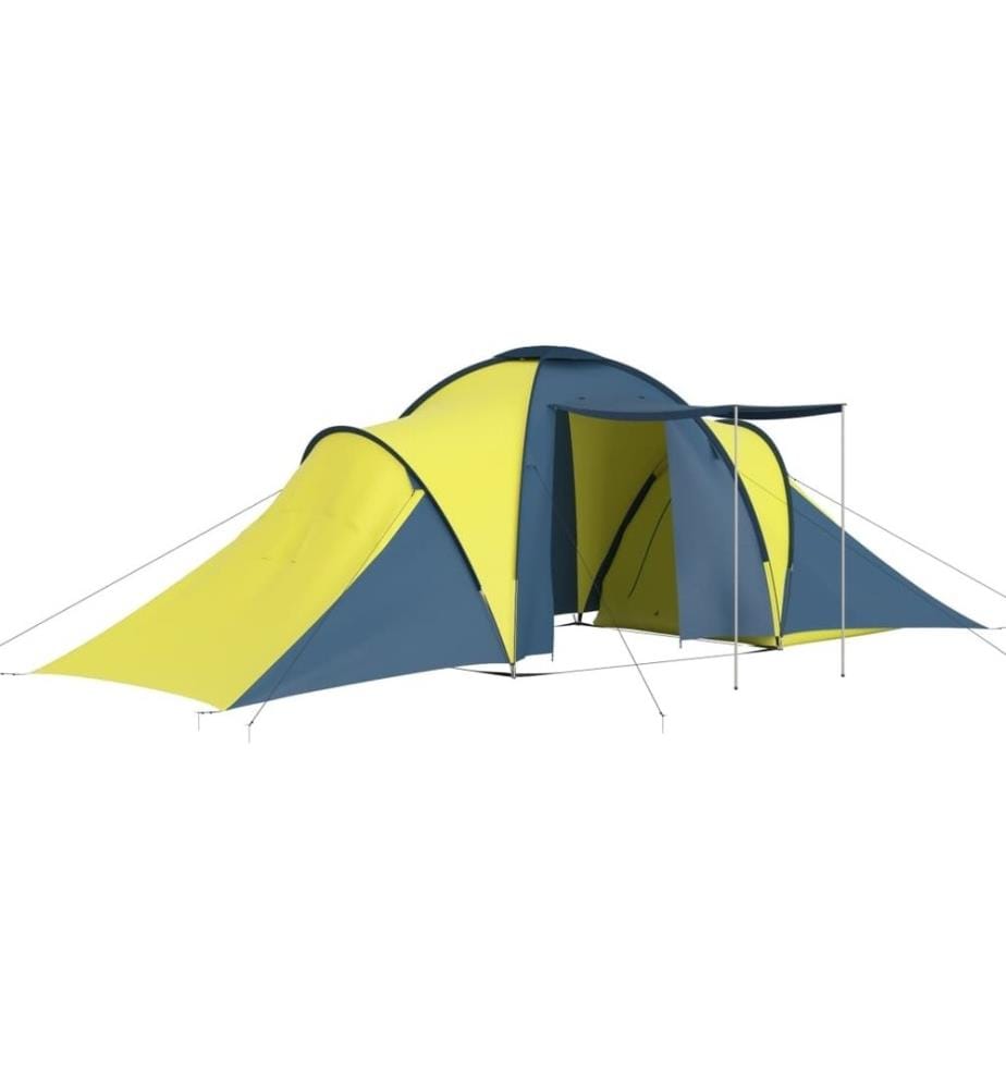 Campingzelt 6 Personen Blau und Gelb