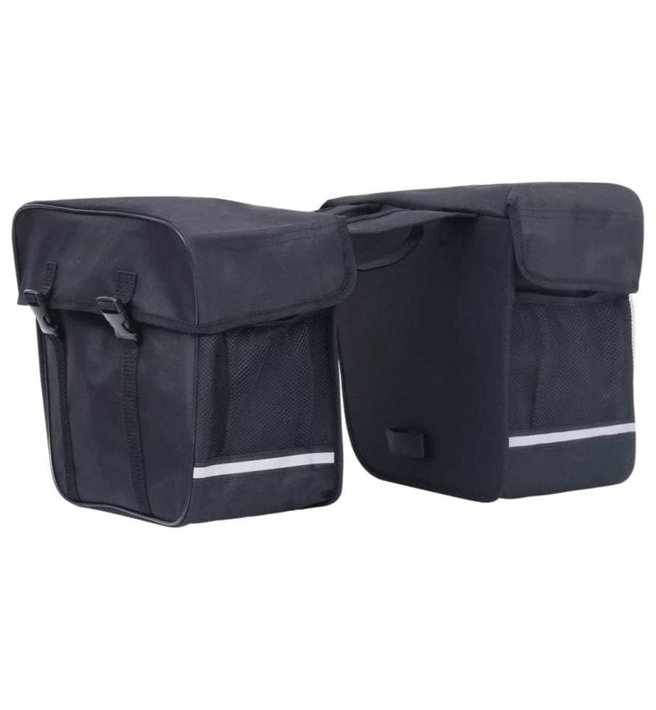 Doppel-Fahrradtasche für Gepäckträger Wasserdicht 35 L Schwarz