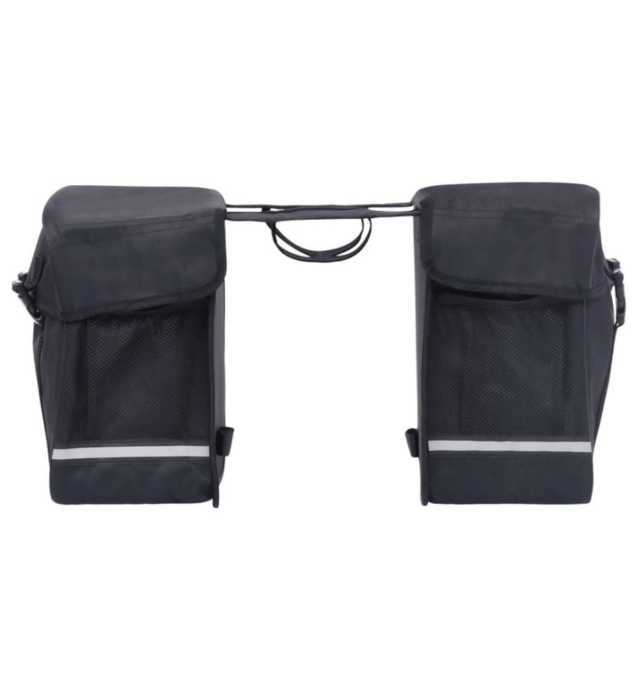 Doppel-Fahrradtasche für Gepäckträger Wasserdicht 35 L Schwarz