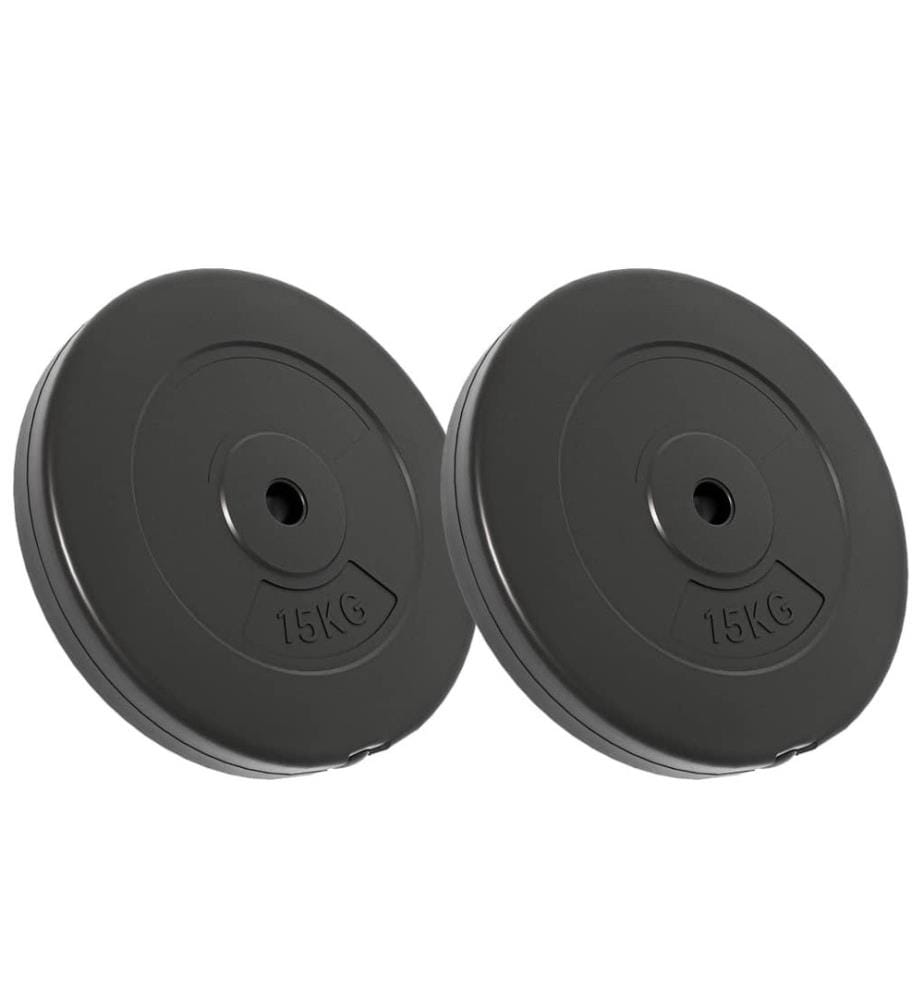 Plaques de poids 2 pcs 30 kg Béton