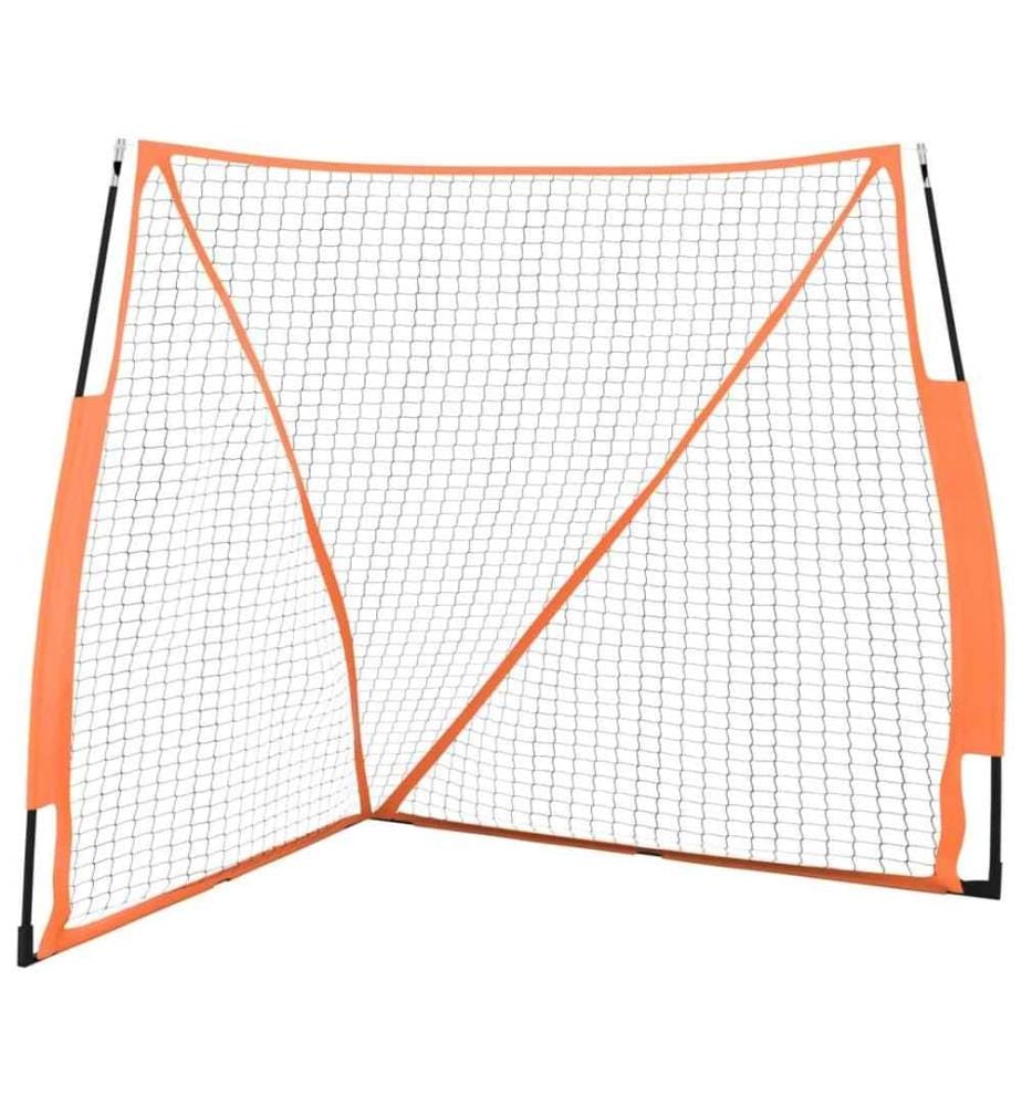 Baseball-Netz Tragbar Orange Schwarz 183x182x183 cm Stahl