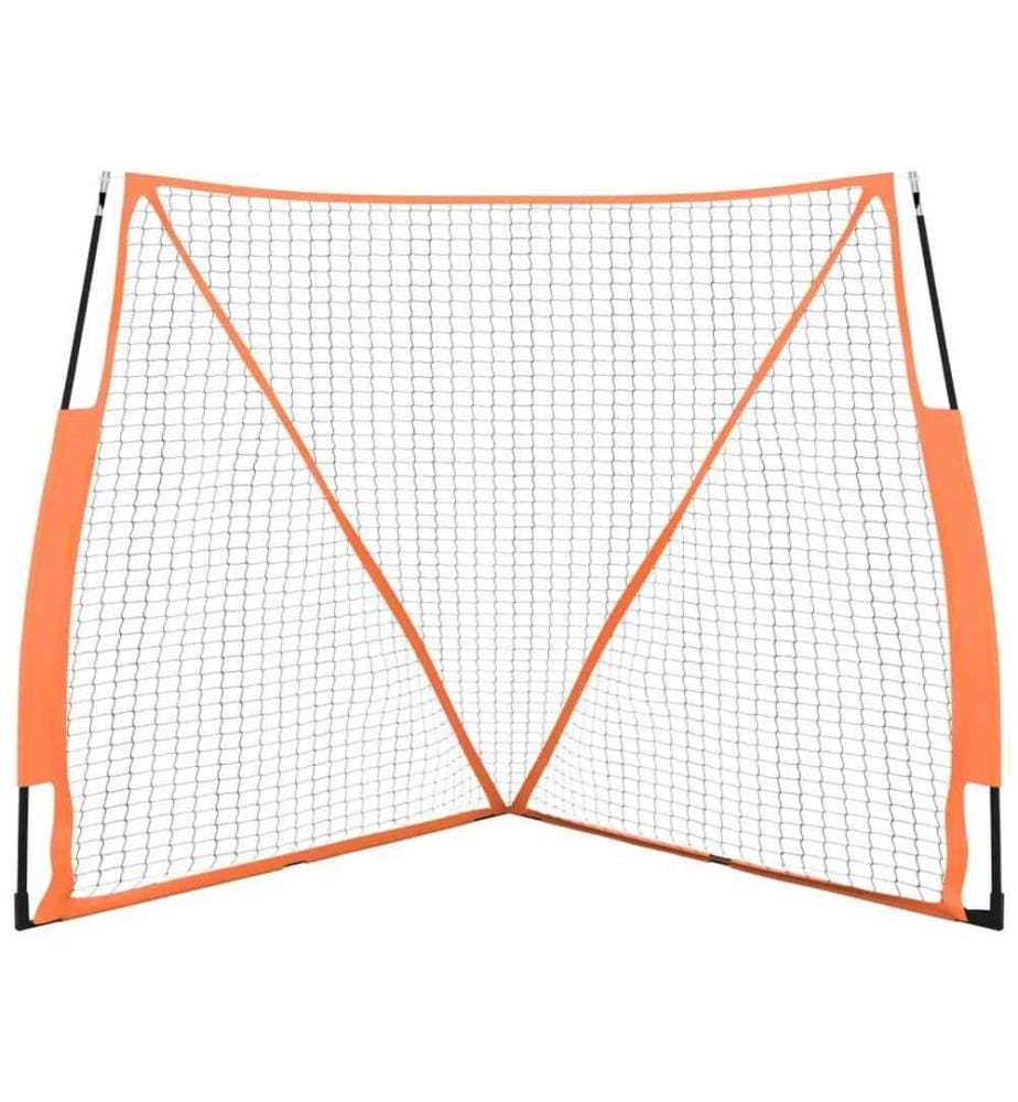 Baseball-Netz Tragbar Orange Schwarz 183x182x183 cm Stahl