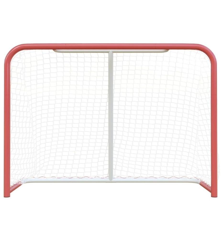 But de hockey avec filet rouge et blanc 153x60x118 cm