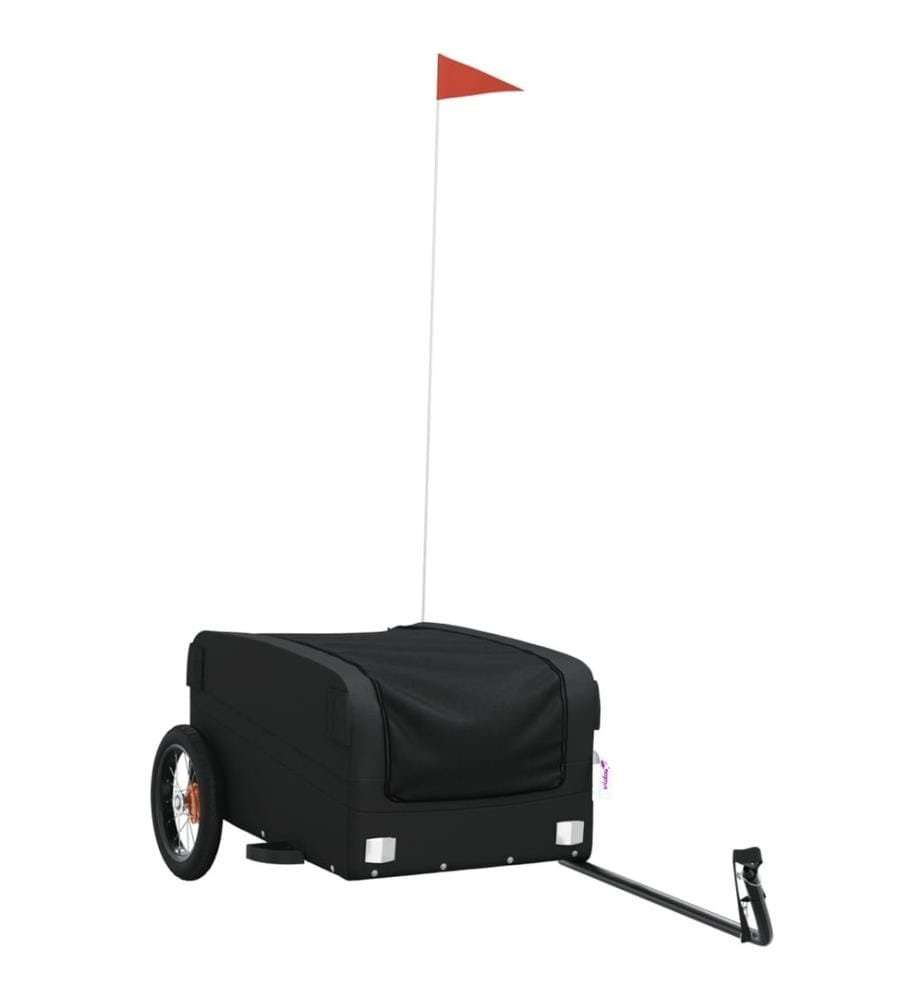 Fahrradanhänger Schwarz 30 kg Eisen
