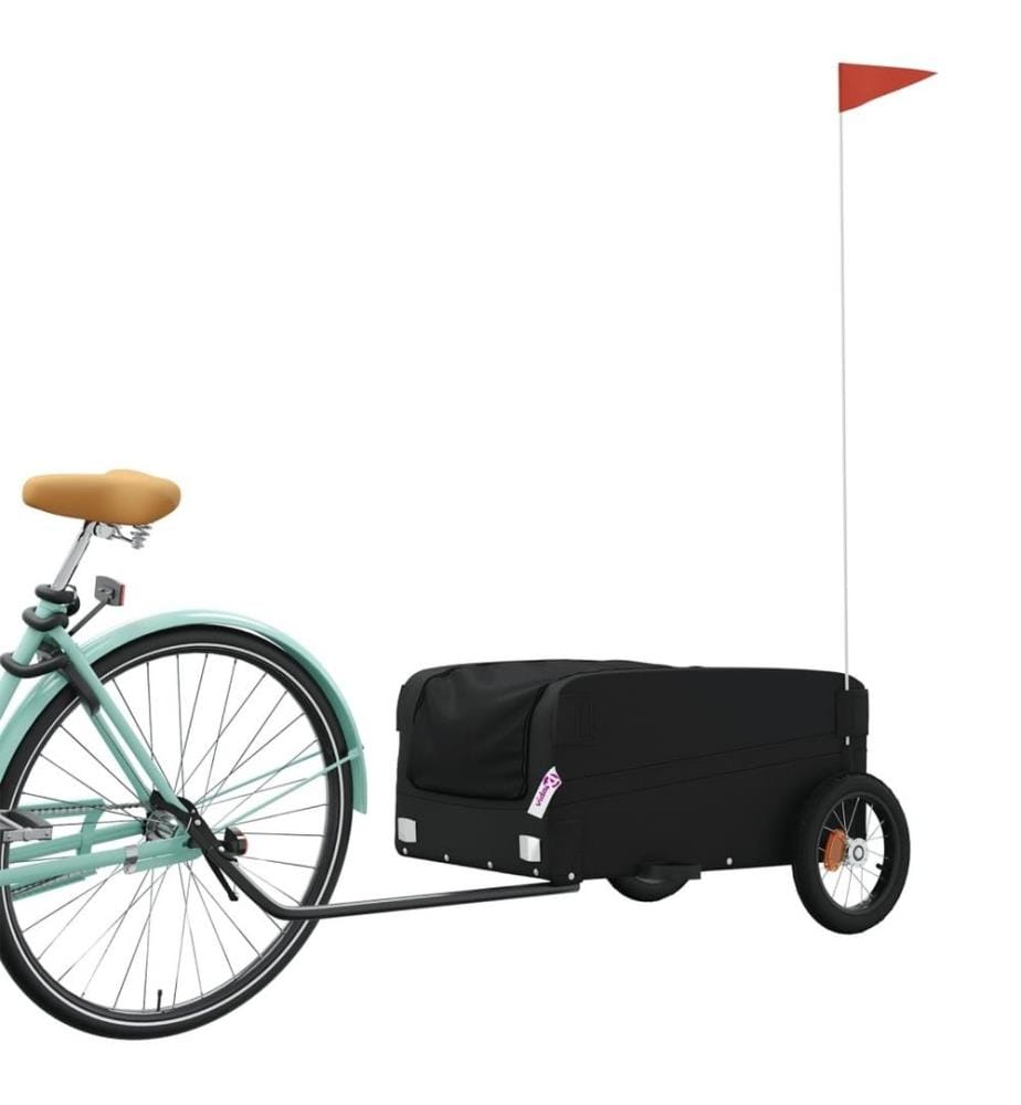 Fahrradanhänger Schwarz 30 kg Eisen