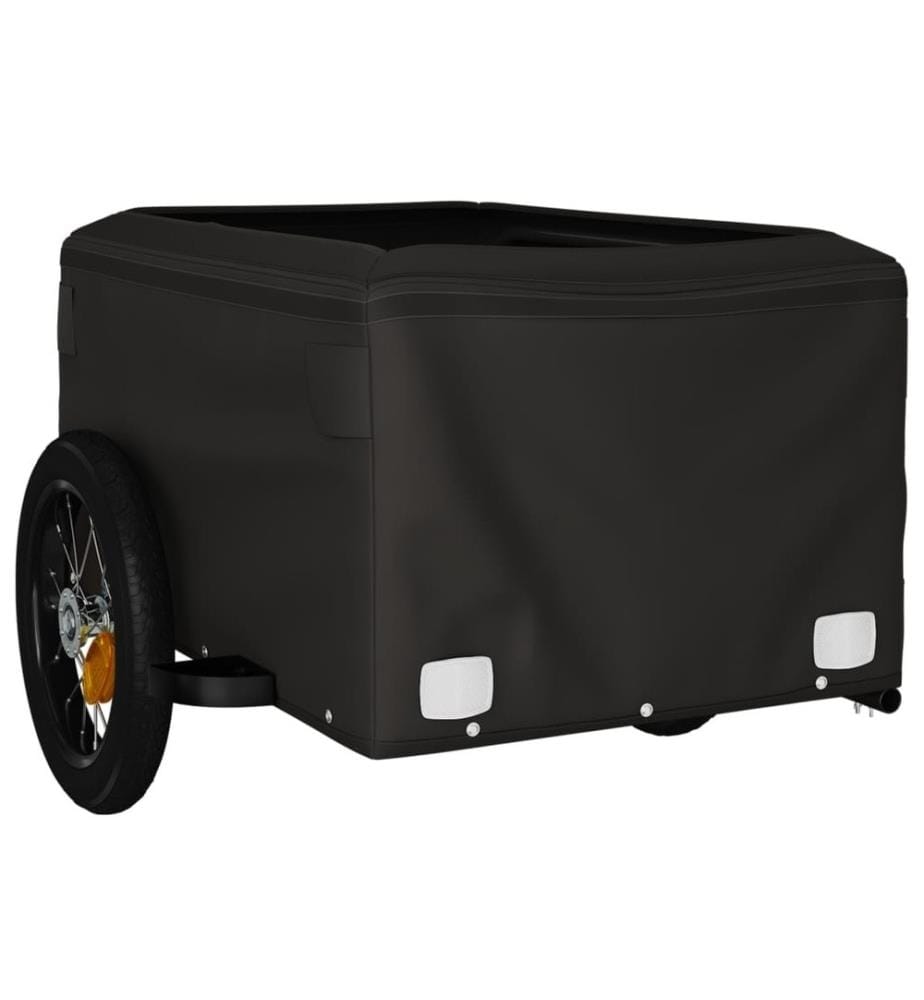 Fahrradanhänger Schwarz und Blau 30 kg Eisen