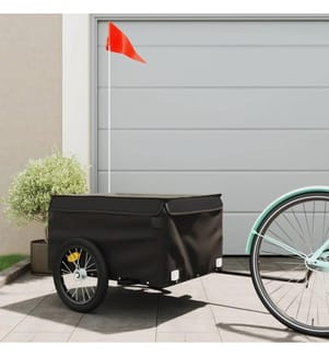 Fahrradanhänger Schwarz 45 kg Eisen