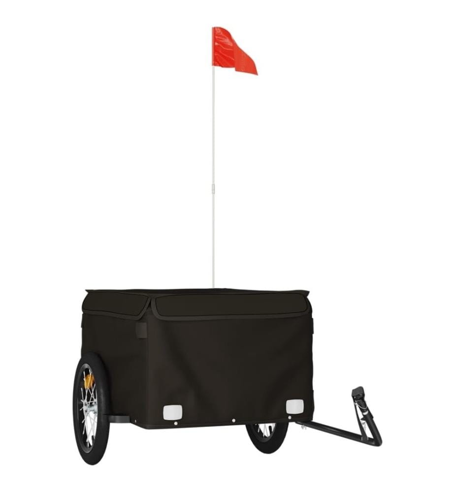 Fahrradanhänger Schwarz 45 kg Eisen