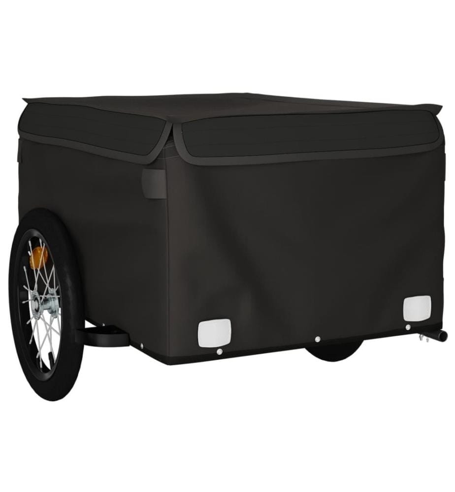 Fahrradanhänger Schwarz 45 kg Eisen