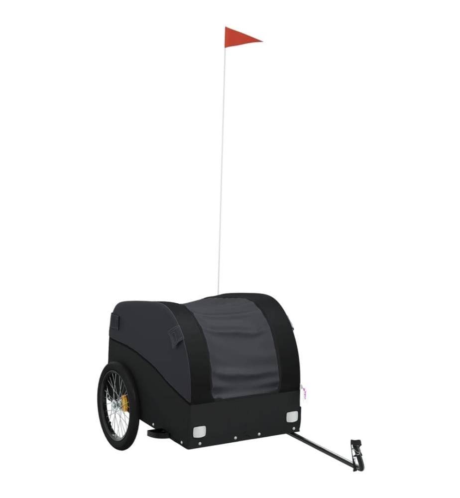 Fahrradanhänger Schwarz 45 kg Eisen