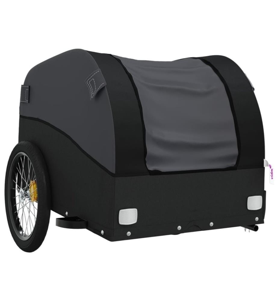 Fahrradanhänger Schwarz 45 kg Eisen