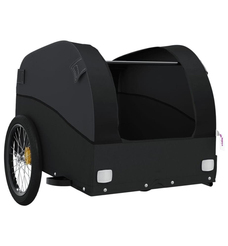 Fahrradanhänger Schwarz 45 kg Eisen