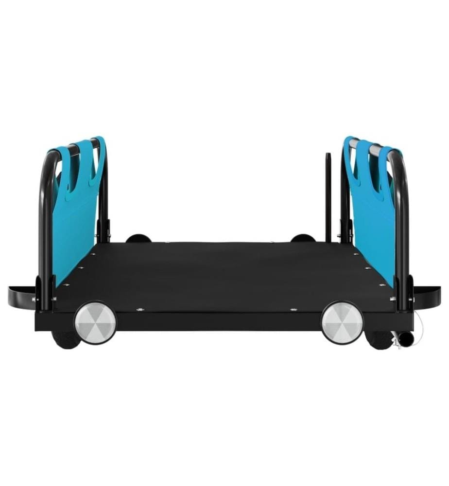Fahrradanhänger Blau Oxford-Gewebe und Eisen
