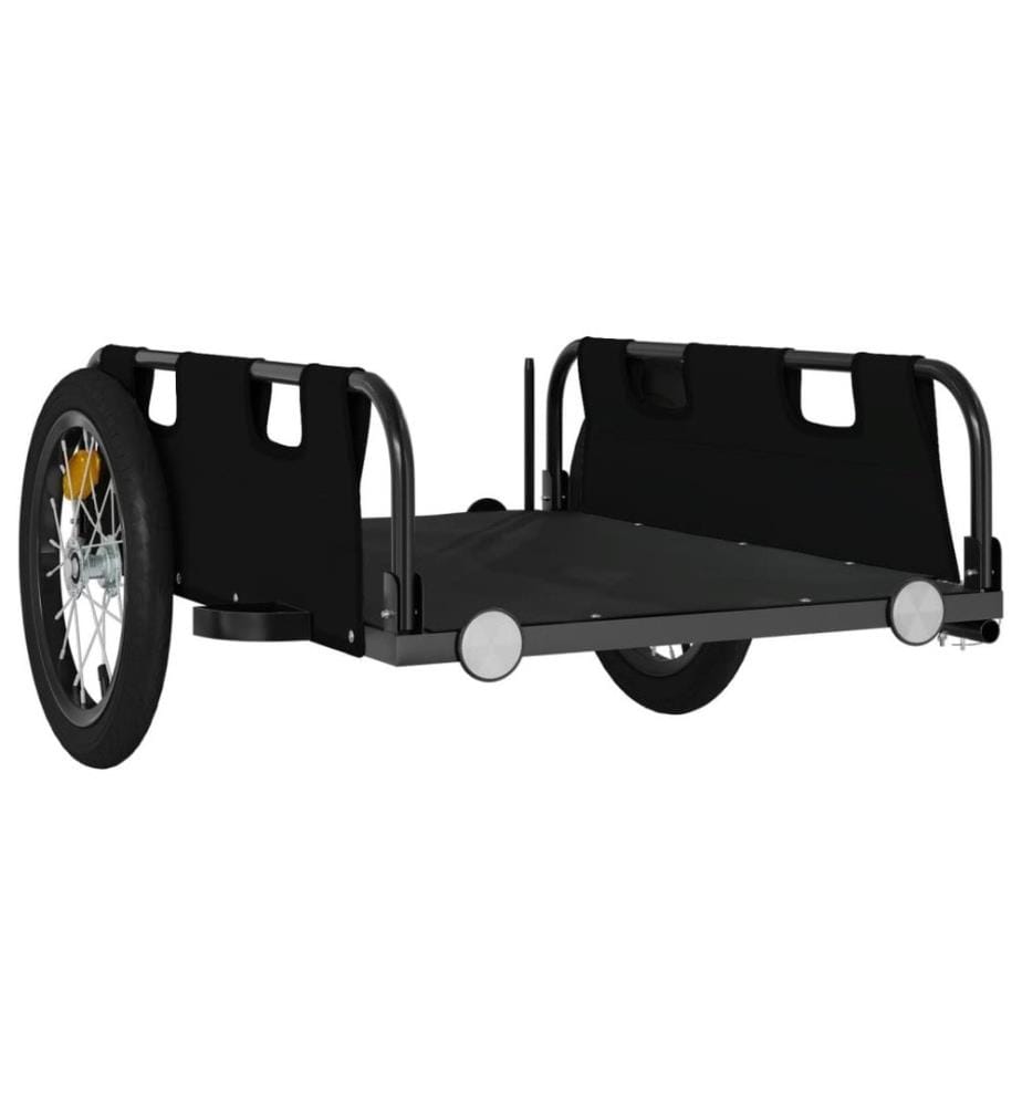 Remorque de vélo noir tissu oxford et fer