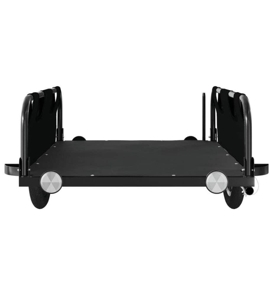 Remorque de vélo noir tissu oxford et fer