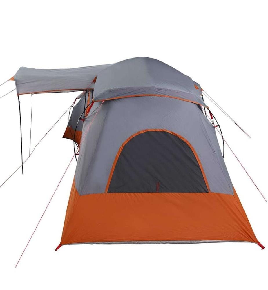 Tenda familiare con tetto grigio e arancio 721 x 335 x 212 cm