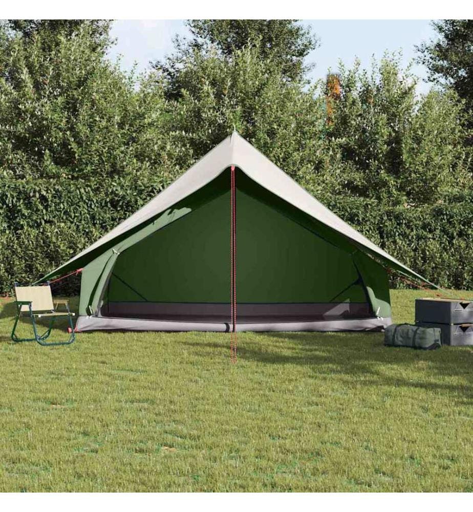 Tenda familiare con tetto verde e bianco 315 x 286 x 200 cm