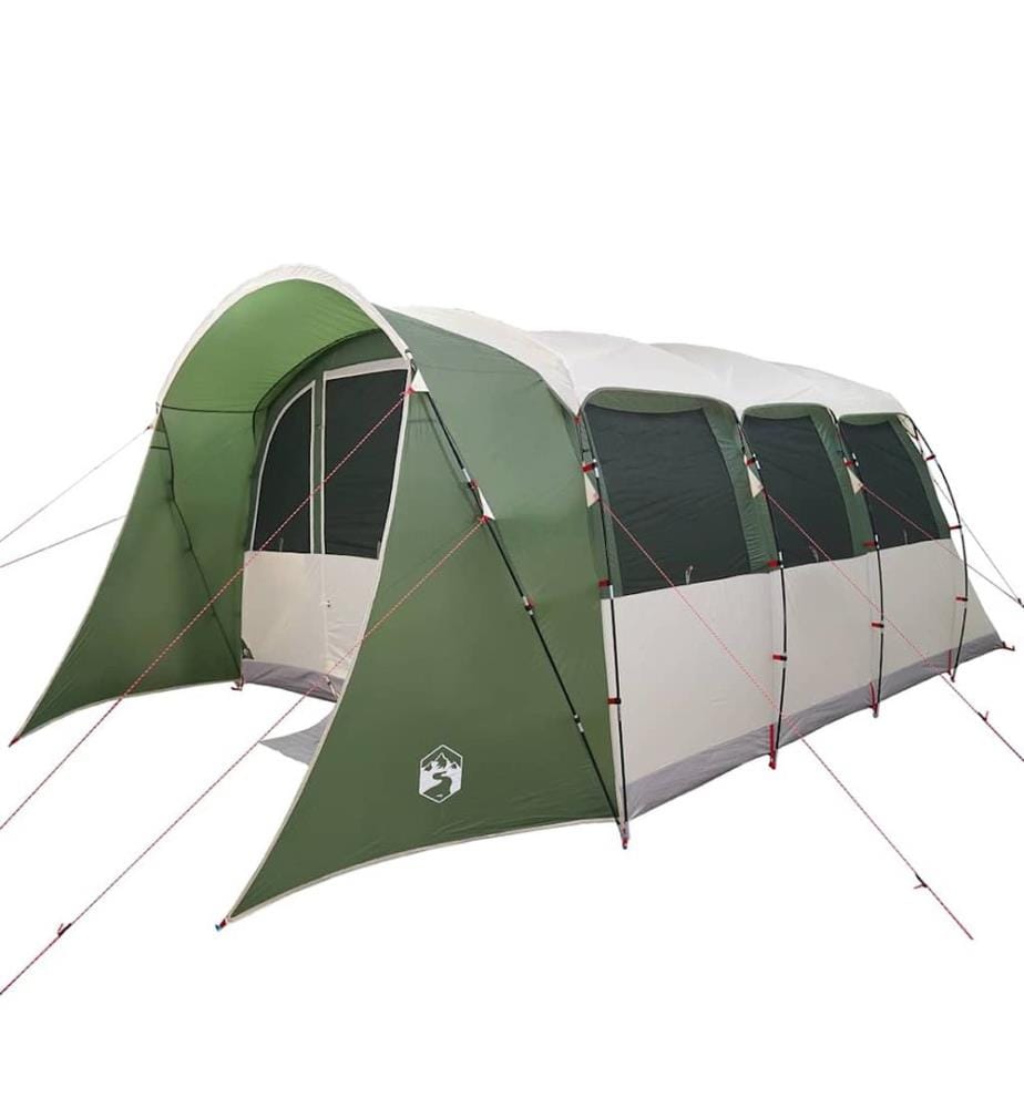 Tenda familiare con tetto verde e bianco 576 x 325 x 213 cm