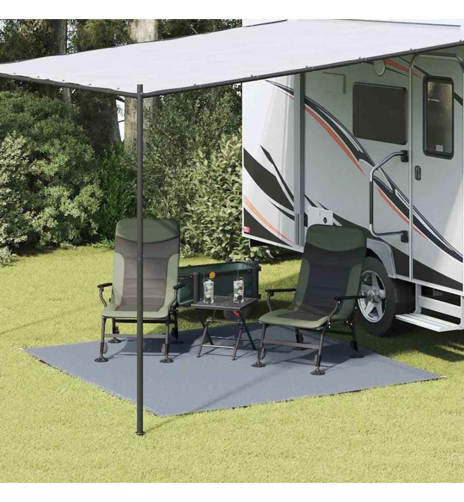 Zeltteppich Blau und Grau 250 x 250 cm Polyethylen