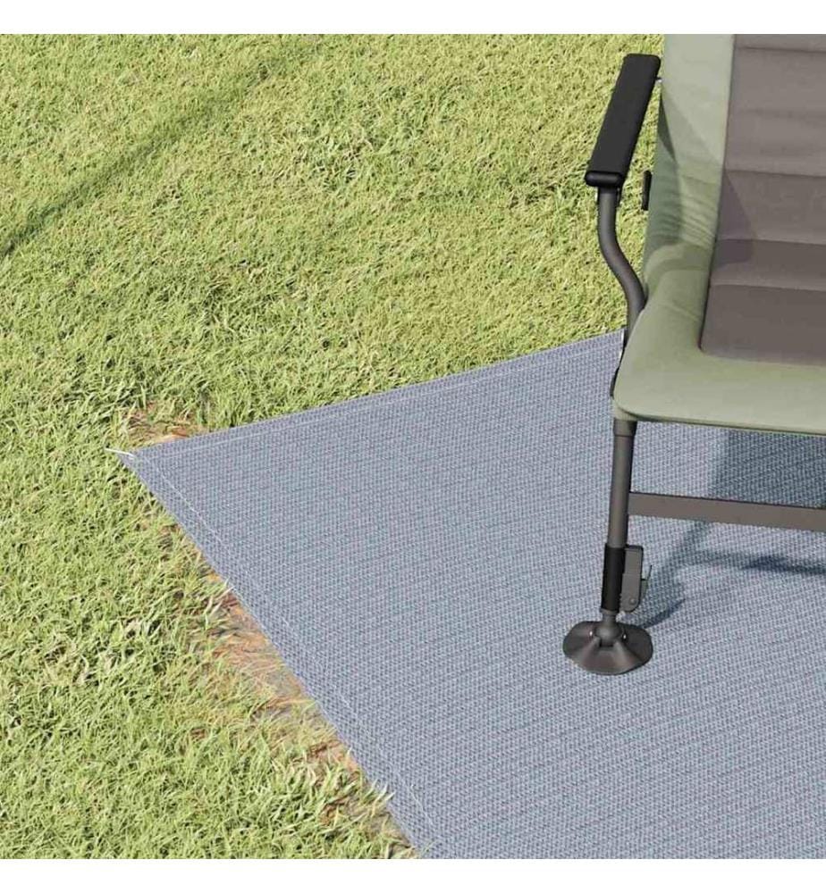 Zeltteppich Blau und Grau 250 x 250 cm Polyethylen