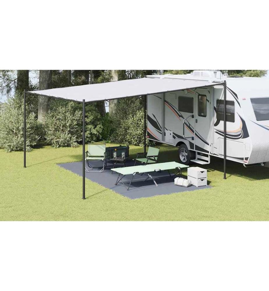Zeltteppich Blau und Grau 500 x 250 cm Polyethylen