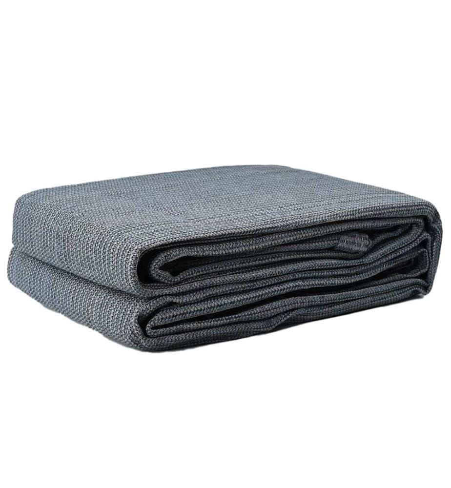 Zeltteppich Blau und Grau 500 x 250 cm Polyethylen