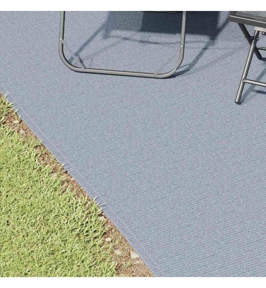 Zeltteppich Blau und Grau 600 x 400 cm Polyethylen