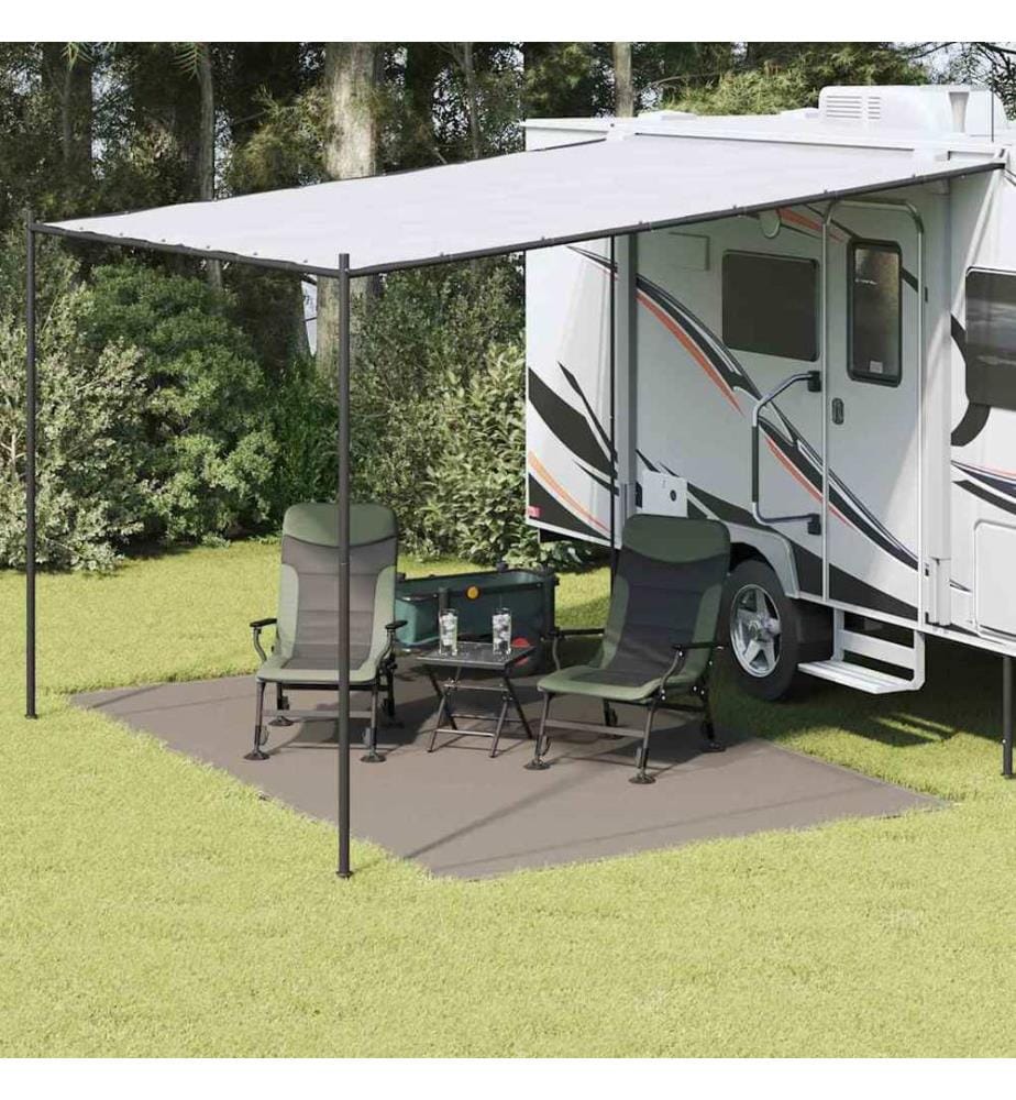 Tapis de tente Gris clair 400 x 250 cm Polyéthylène