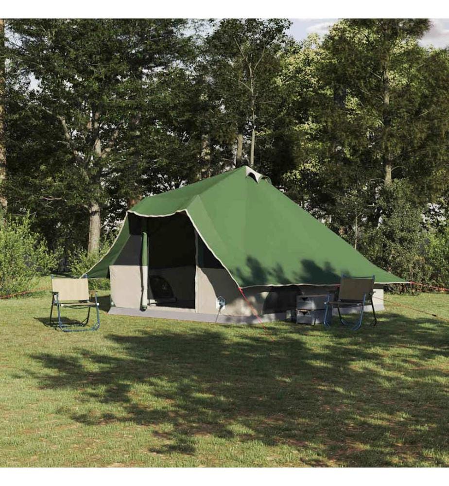 Tipi Zelt mit Dach mit Speicher Grün 358 x 296 x 258 cm Taft