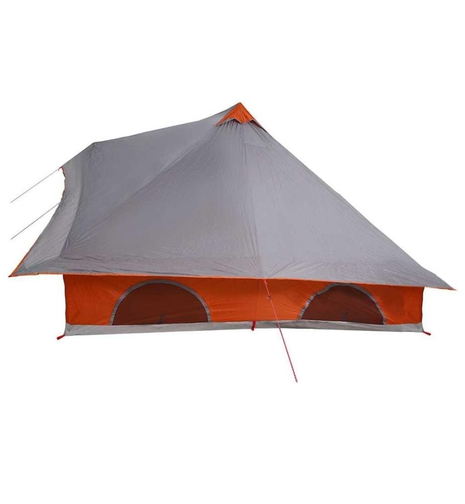 Tipi Zelt mit Dach Grau und Orange 358 x 296 x 258 cm Taft