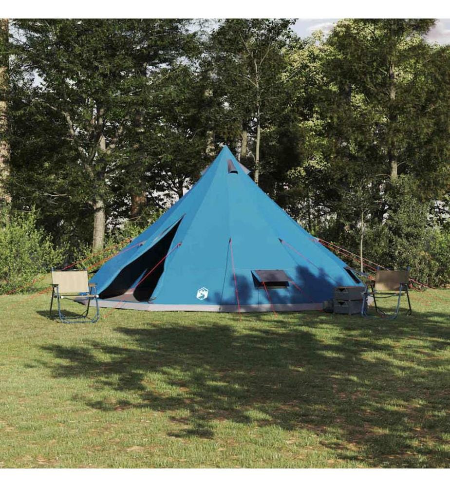 Tipi Zelt mit Dach mit Speicher Blau 560 x 560 x 300 cm Taft