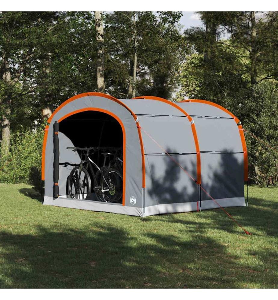 Zelt mit Dach Grau und Orange 268 x 240 x 191 cm Polyester
