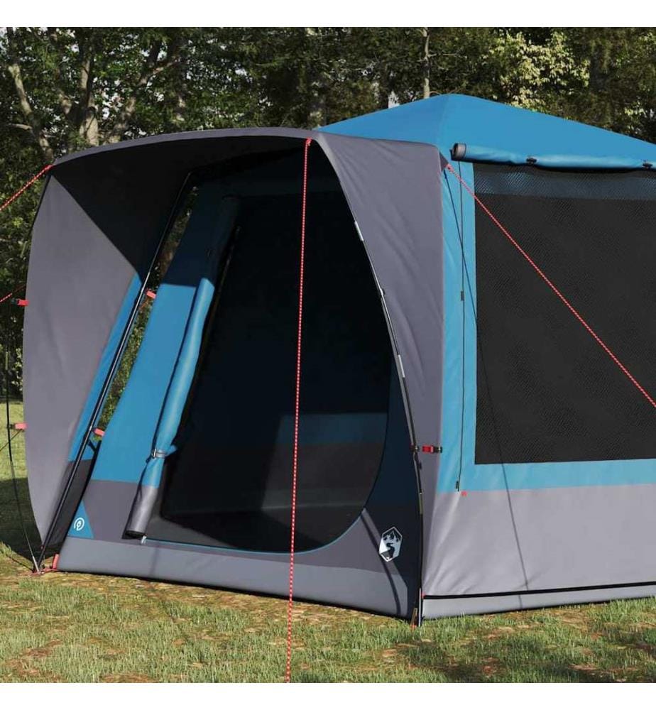 Campingzelt Hütte mit Dach Blau 420 x 420 x 227 cm Polyester
