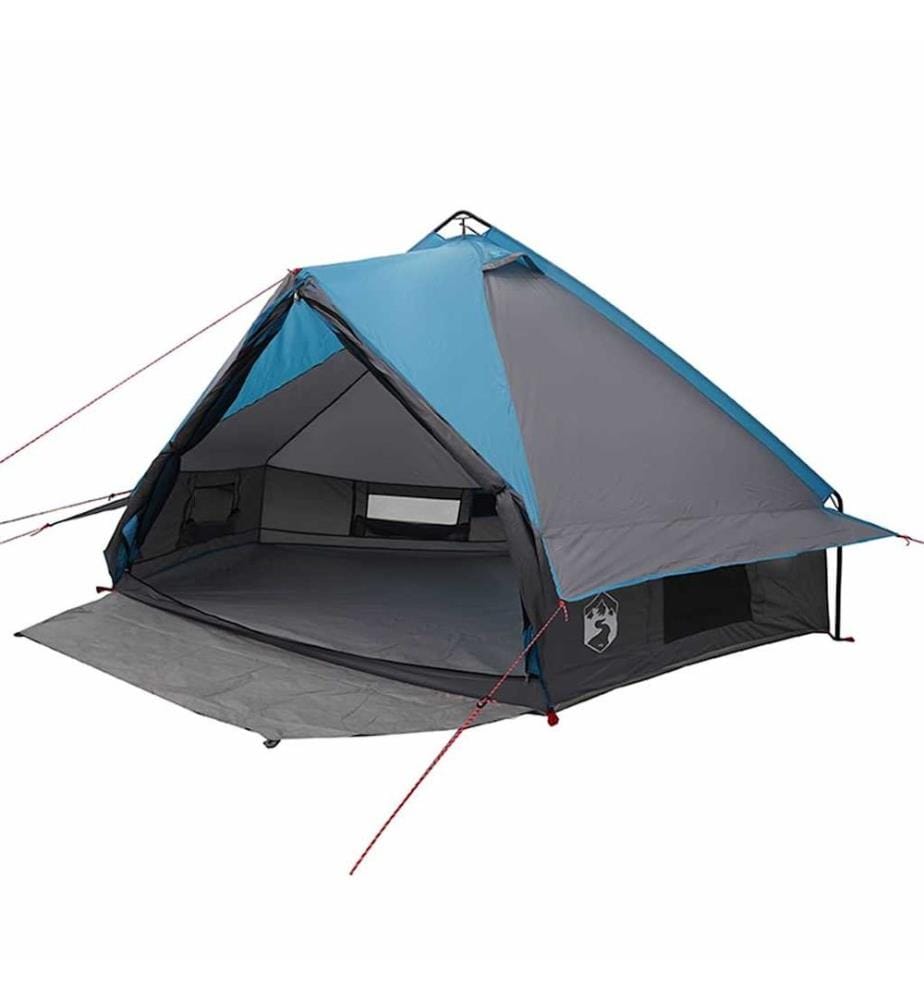 Teepee Zelt für 6 Personen Blau und Grau 431 x 366 x 185 cm