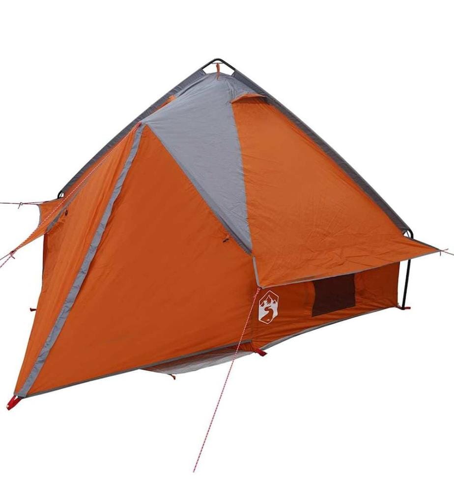 Teepee Zelt für 4 Personen Grau und Orange 388 x 320 x 169 cm