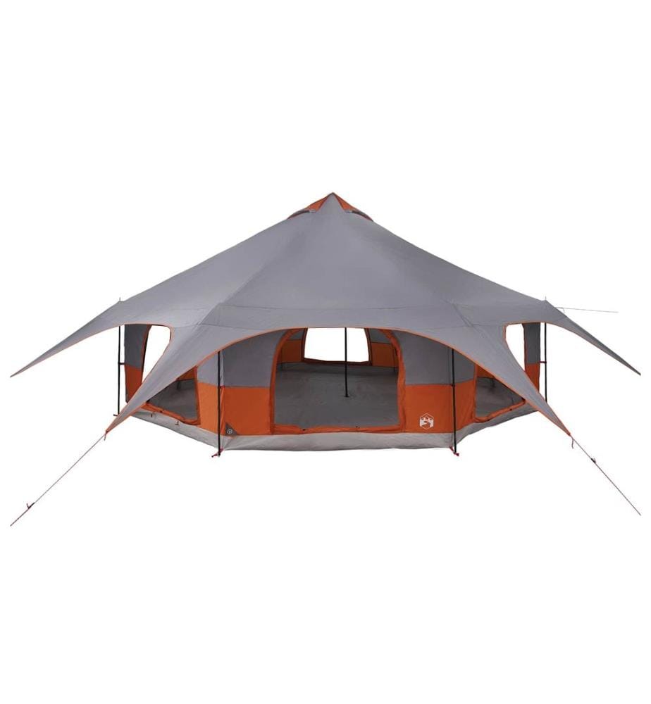 Tente familiale Gris et orange 18-Personnes