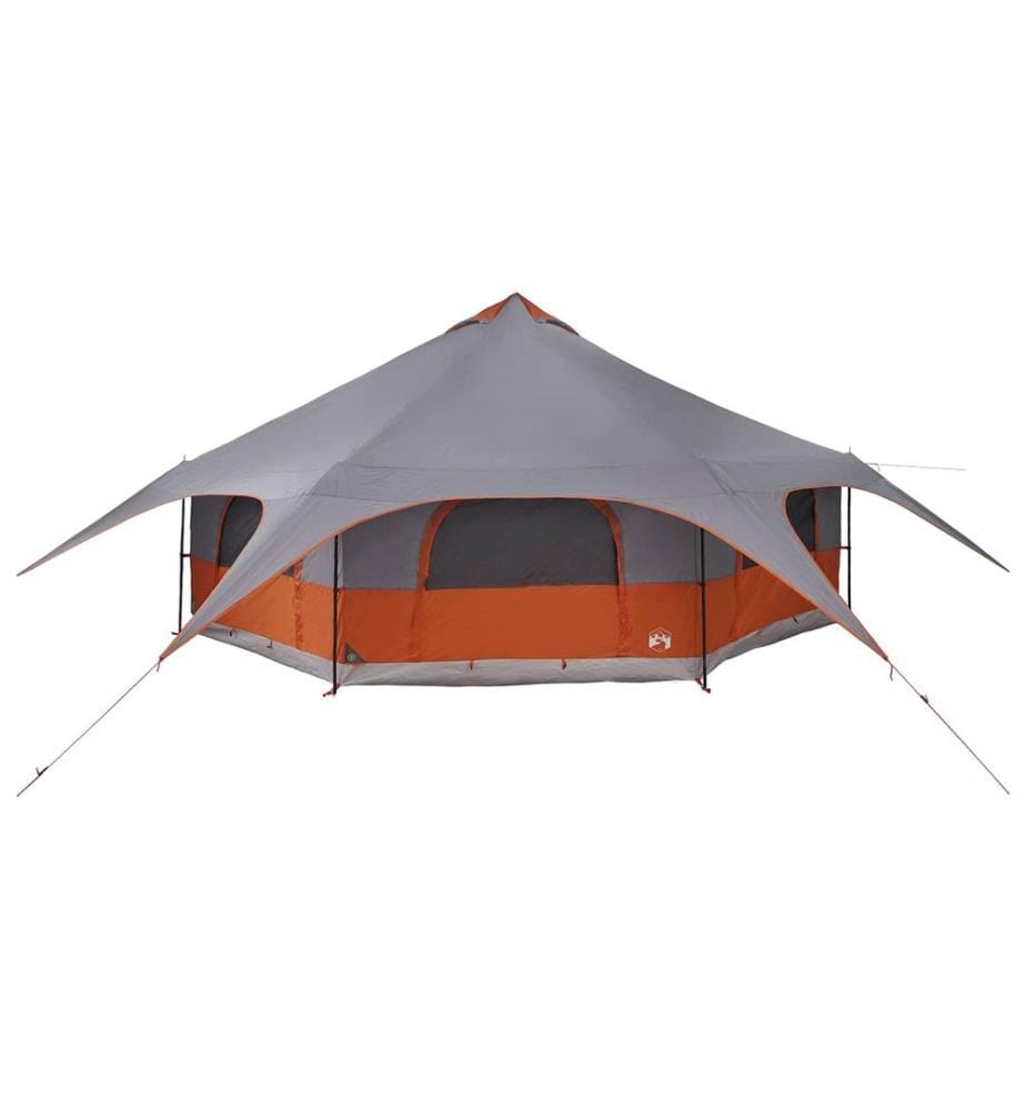 Tente familiale Gris et orange 18-Personnes
