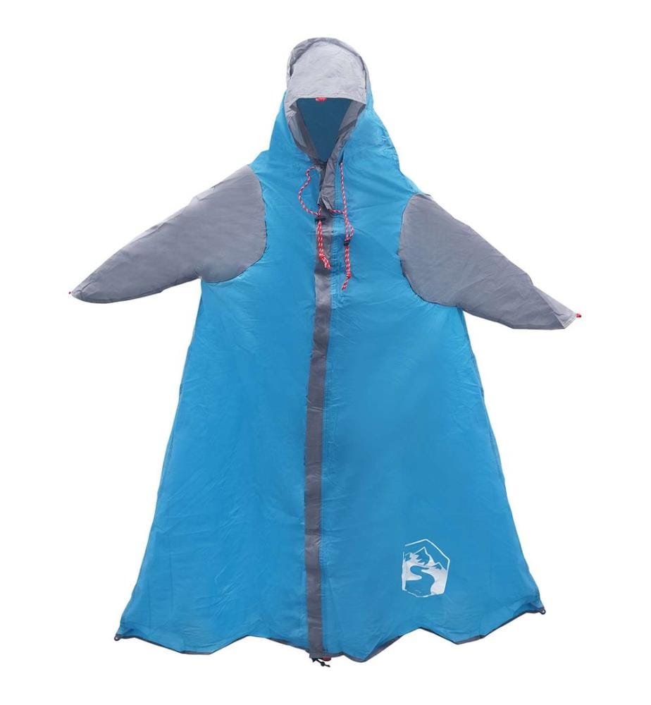 Poncho de pluie 2-en-1 avec capuche Bleu 262 x 126 x 130 cm