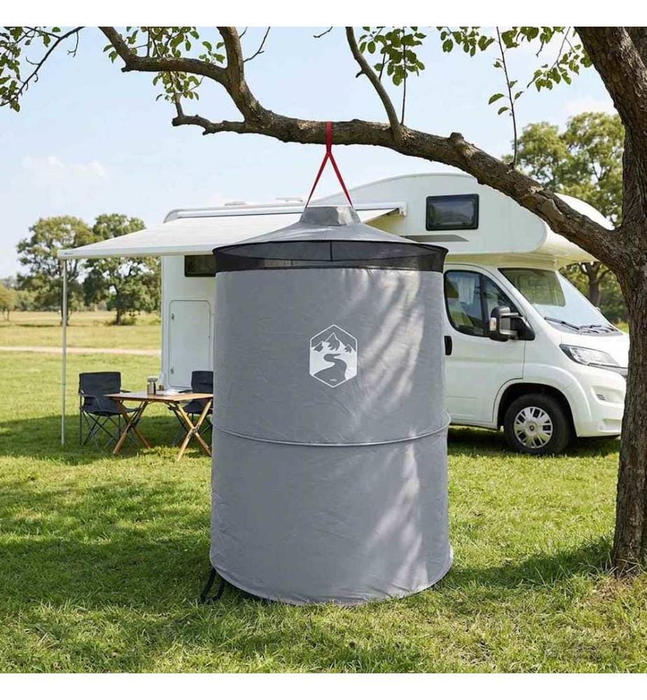 Pop-up Toilette Zelt mit Aufhängeseil Grau und Orange