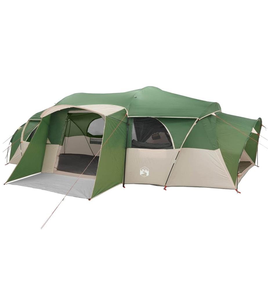 Tente familiale avec auvent imperméable Vert 18-Personnes