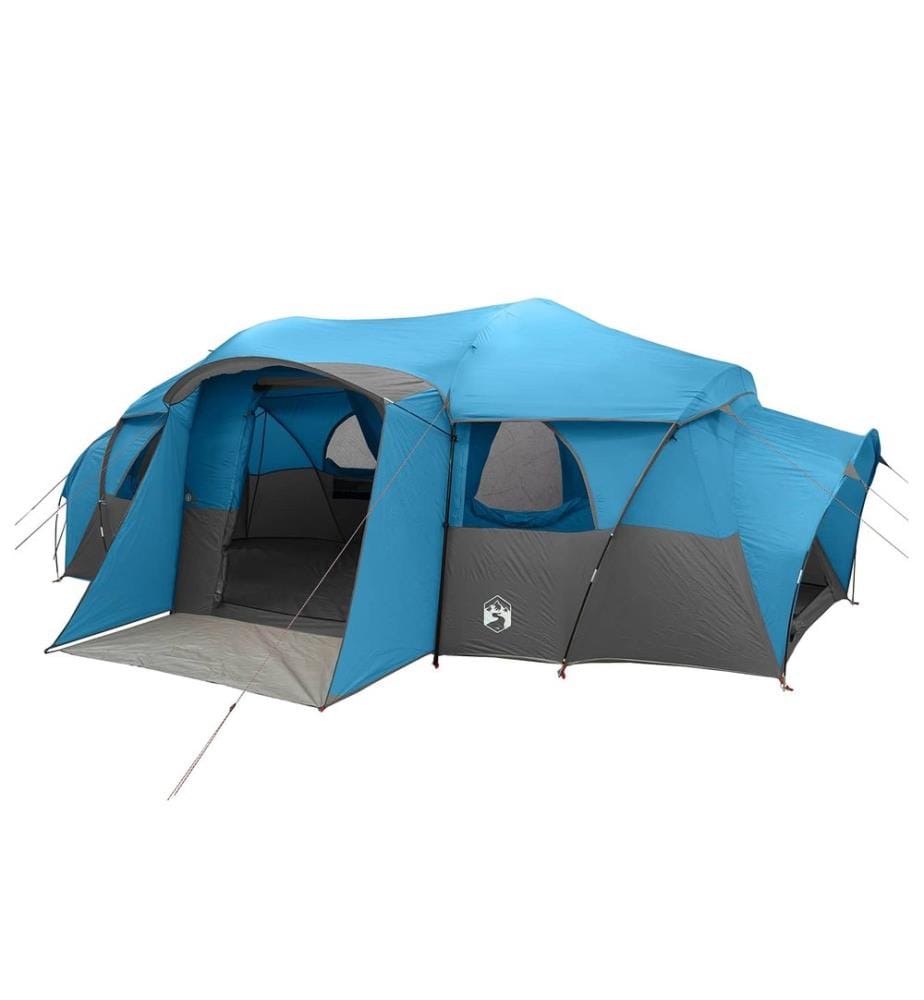 Tente familiale avec auvent imperméable Bleu 10 personnes