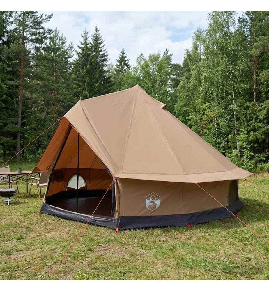Tente familiale Marron 8 personnes Polycoton