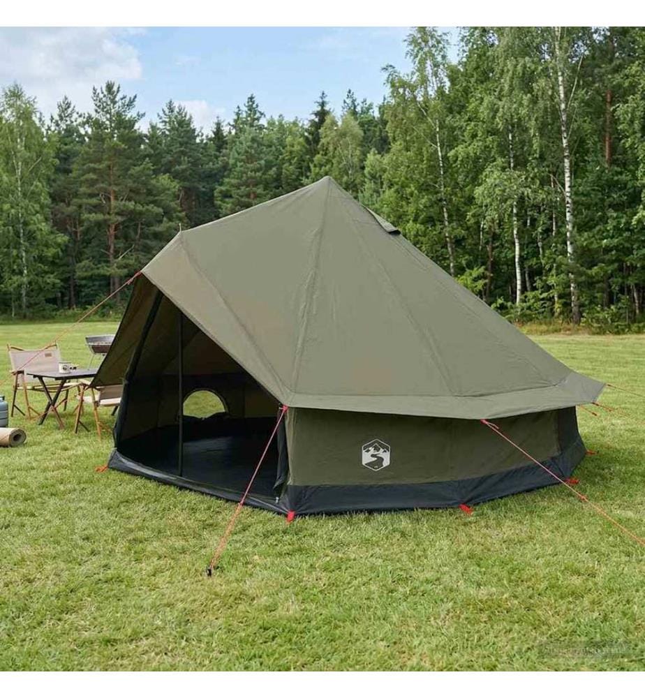 Tente familiale Vert armée 10 personnes Polycoton