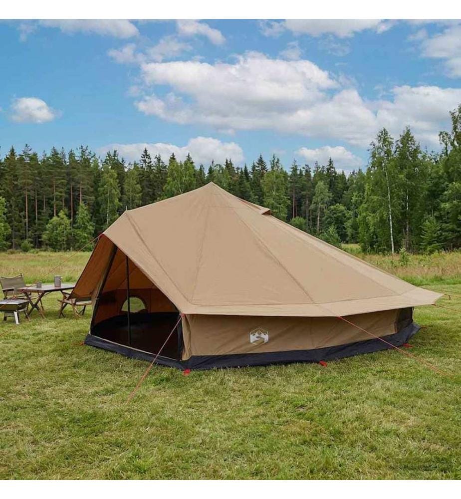 Tente familiale Marron 12-Personnes Polycoton