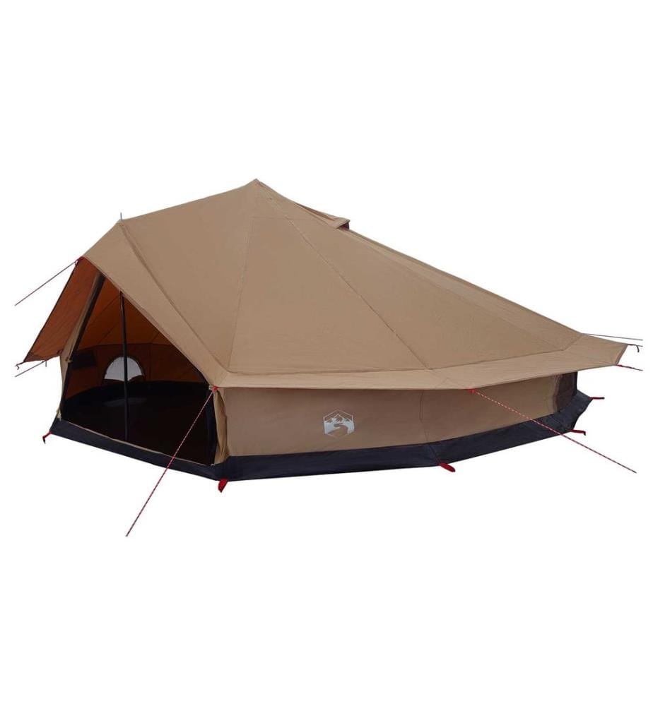 Tente familiale Marron 12-Personnes Polycoton