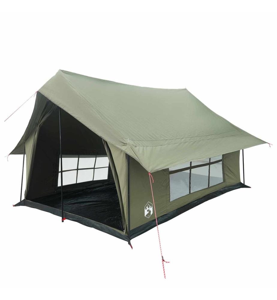 Tente Cabane Vert armée 340 x 246 x 210 cm Polycoton