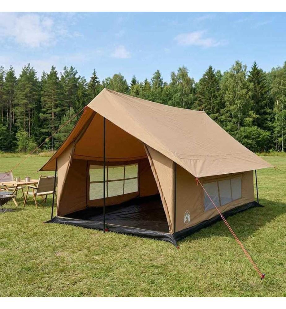 Tente Cabane Marron 340 x 246 x 210 cm Polycoton