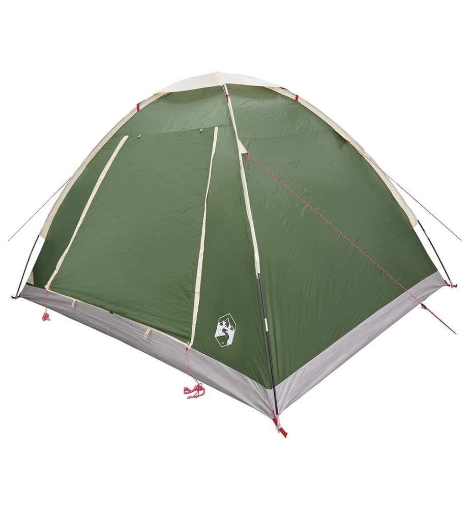 Tente de camping avec toit Vert 4 personnes Polyester et Acier